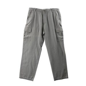 Quiksilver Edition Mens Cargo Pants Khaki Utility Pockets Size 38 Baggy Y2K